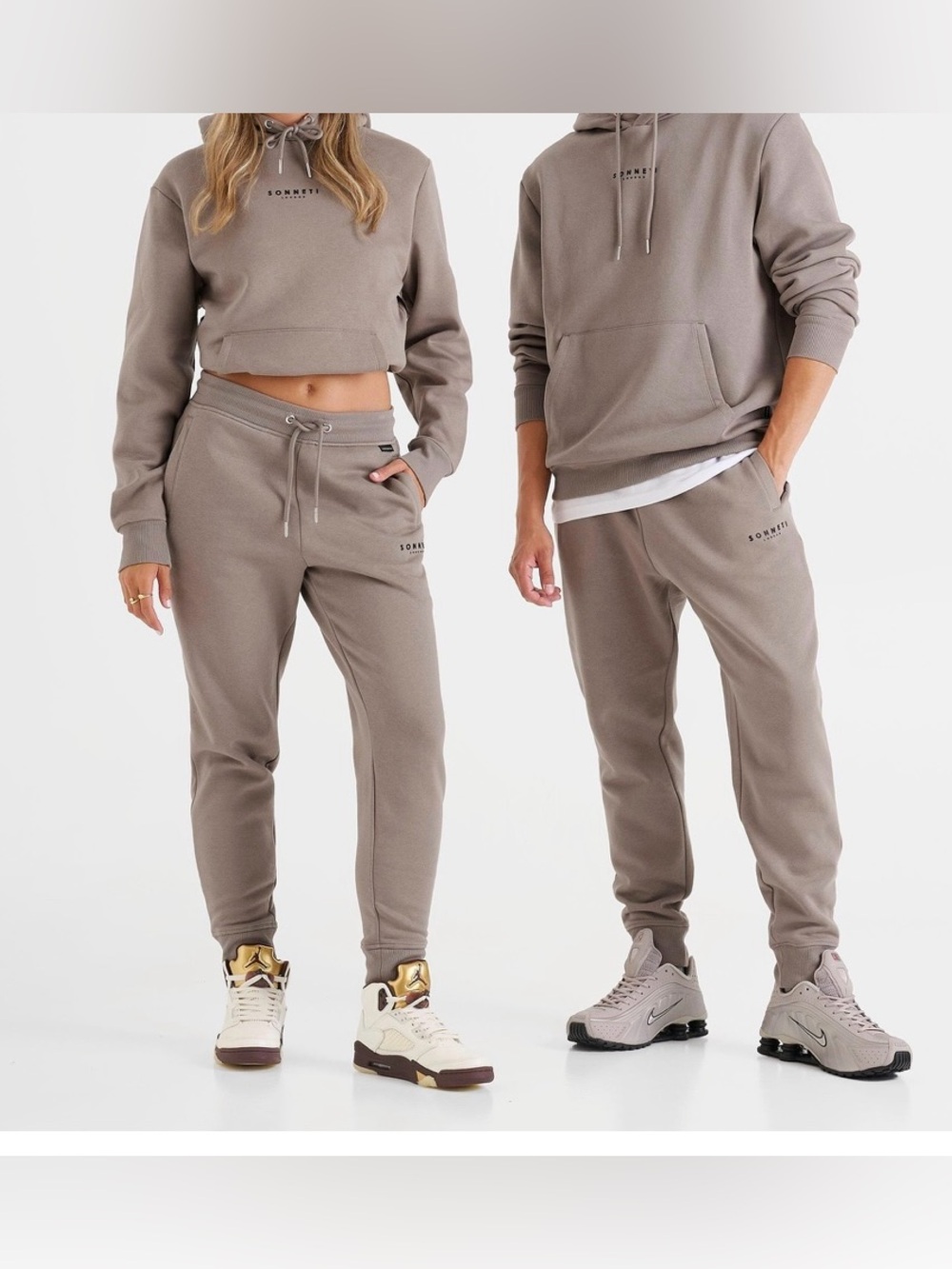 NWT Size S Sonneti Taupe Unisex Joggers